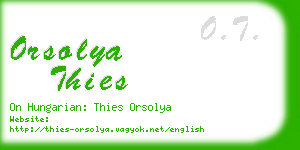 orsolya thies business card